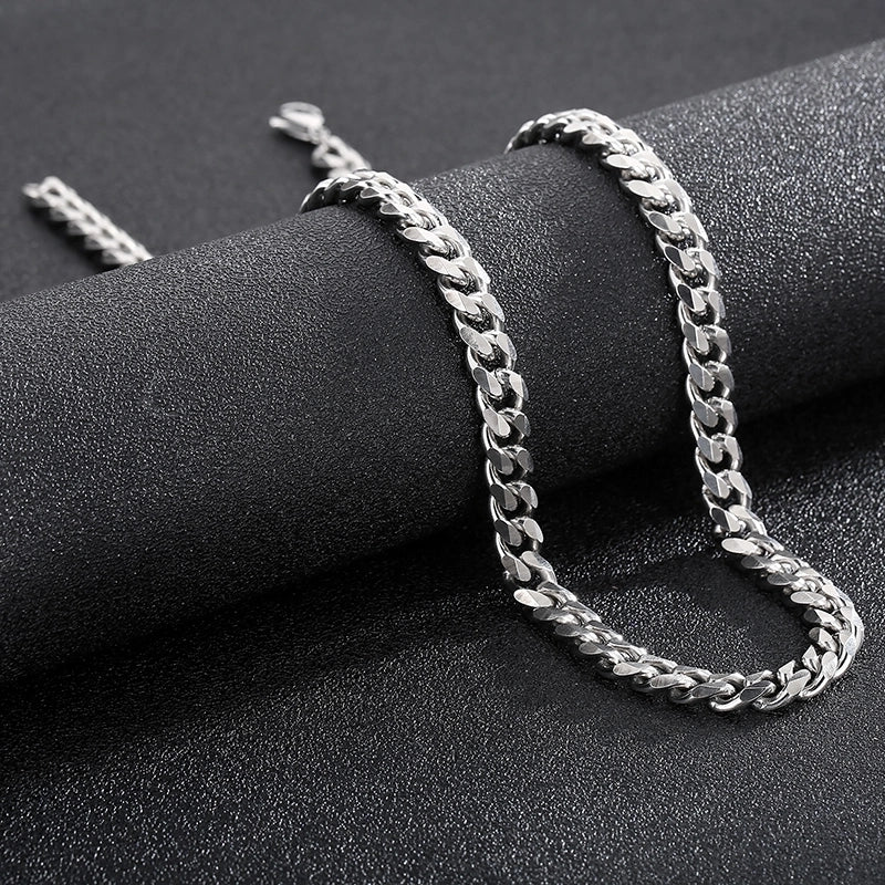 Silver Cuban link chain