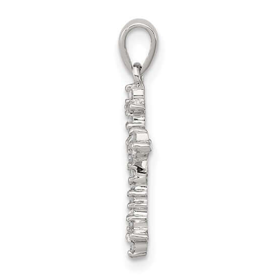 Sterling Silver Diamond Cross Pendant