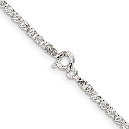 Sterling Silver Fancy Anchor Pendant Chain