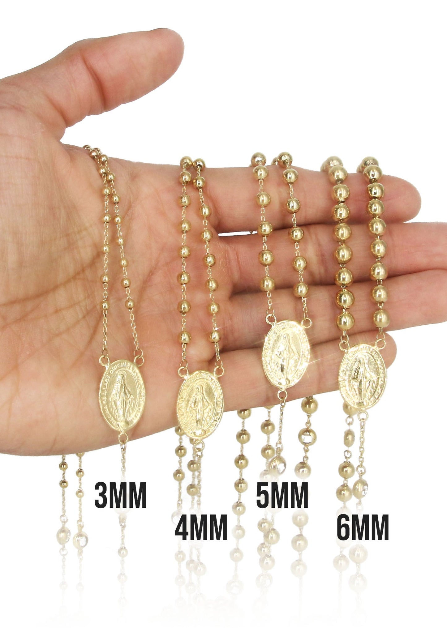 14K Yellow Gold Rosary Chain