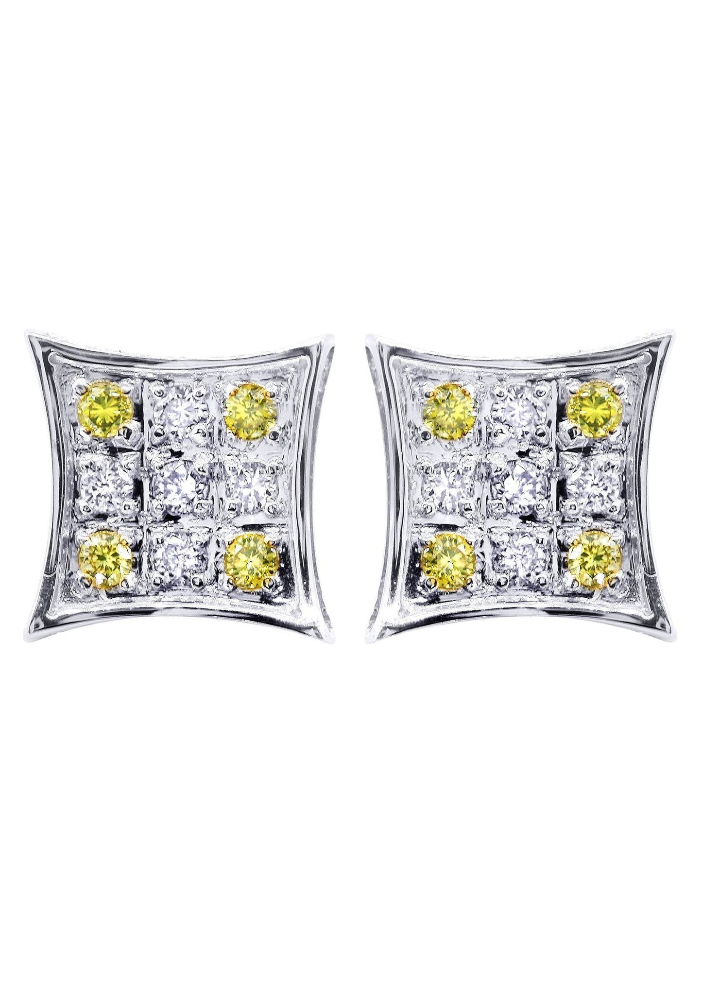 Diamond Earrings For Men | 0.22 Carats 14K White Gold