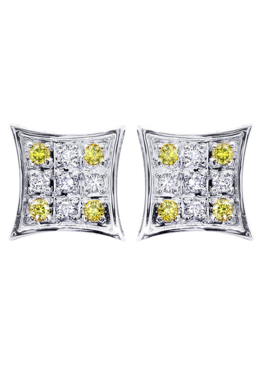 Diamond Earrings For Men | 0.22 Carats 14K White Gold