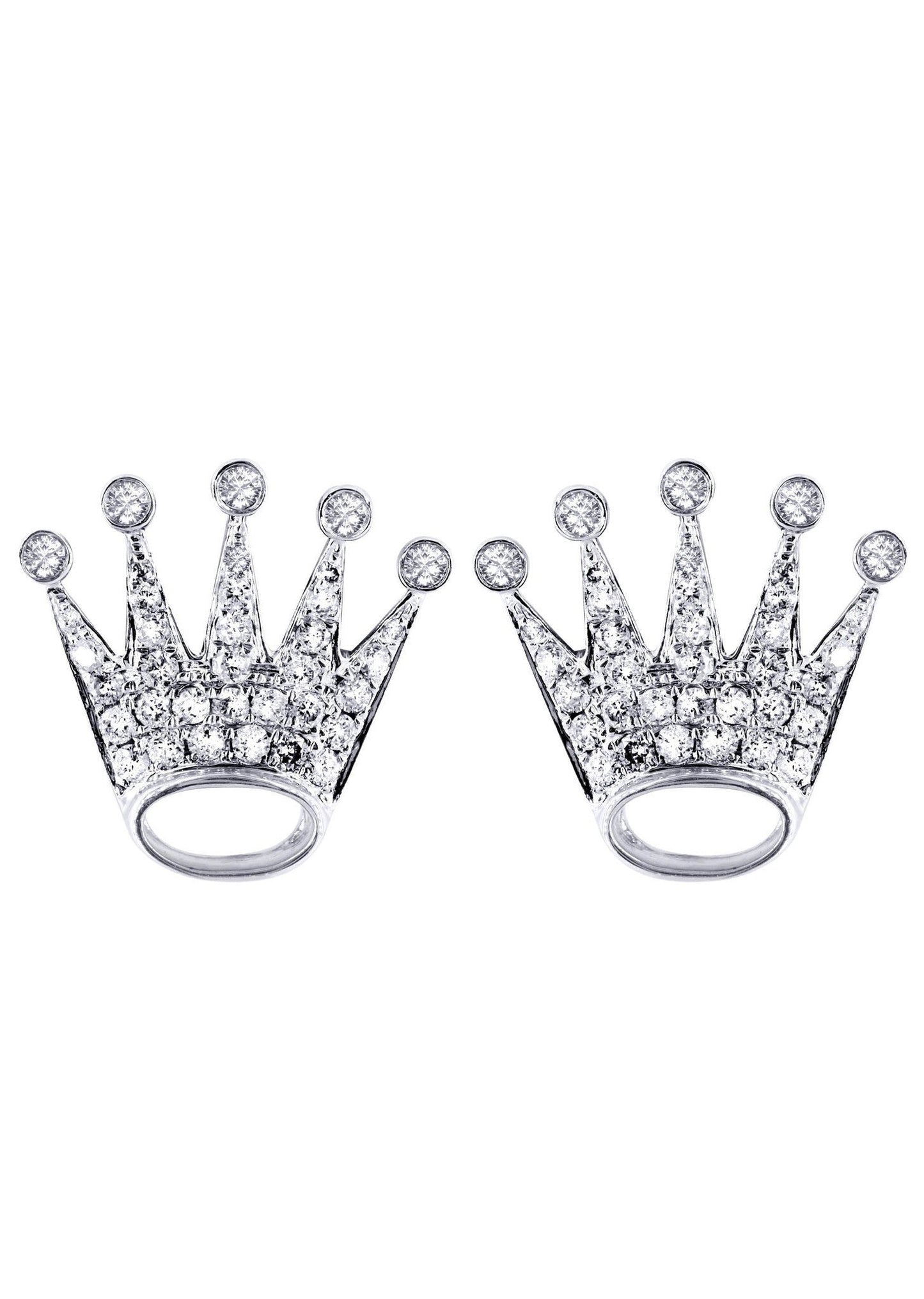 Diamond Earrings For Men | 14K White Gold | 0.57 Carats