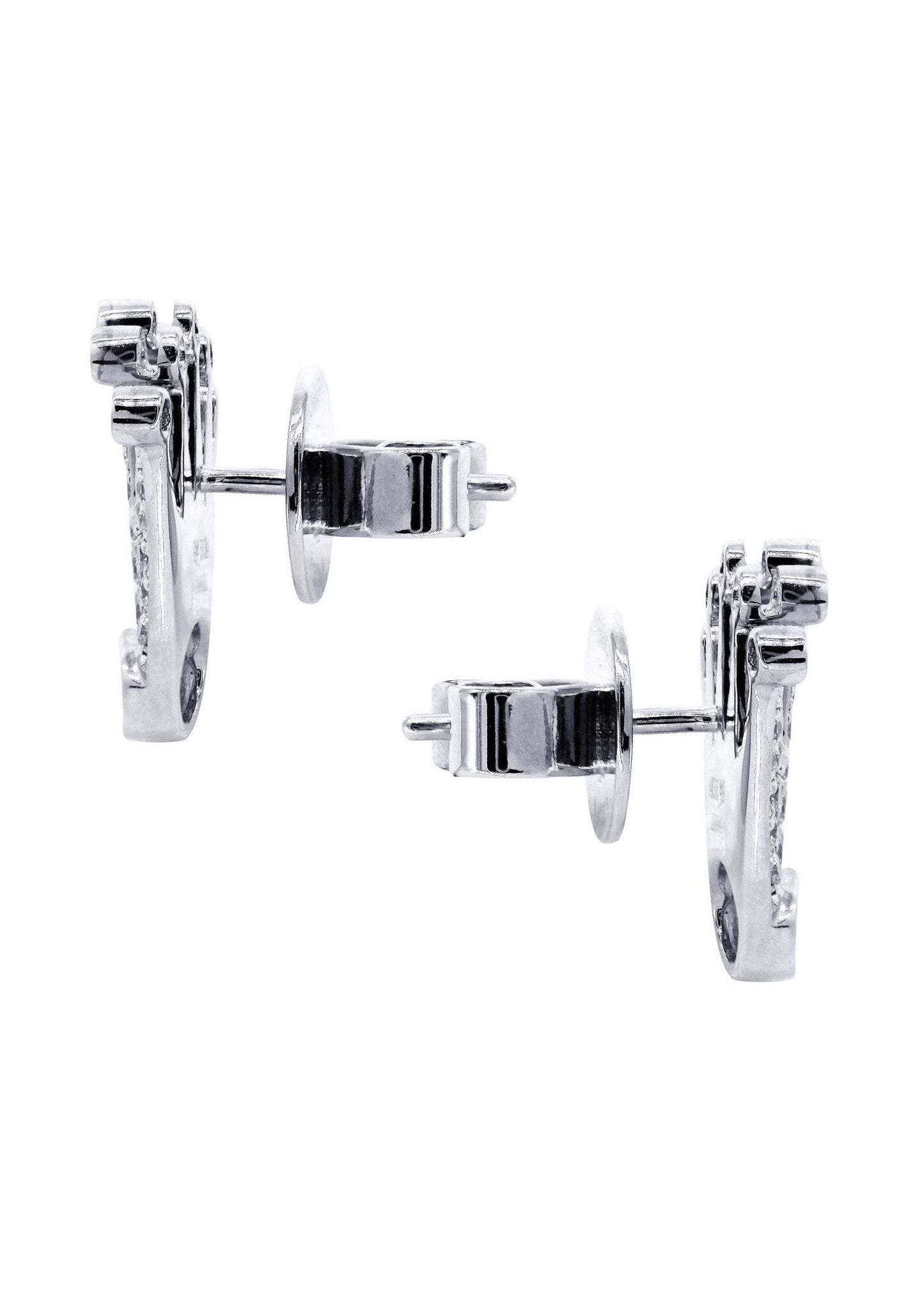 Diamond Earrings For Men | 14K White Gold | 0.57 Carats
