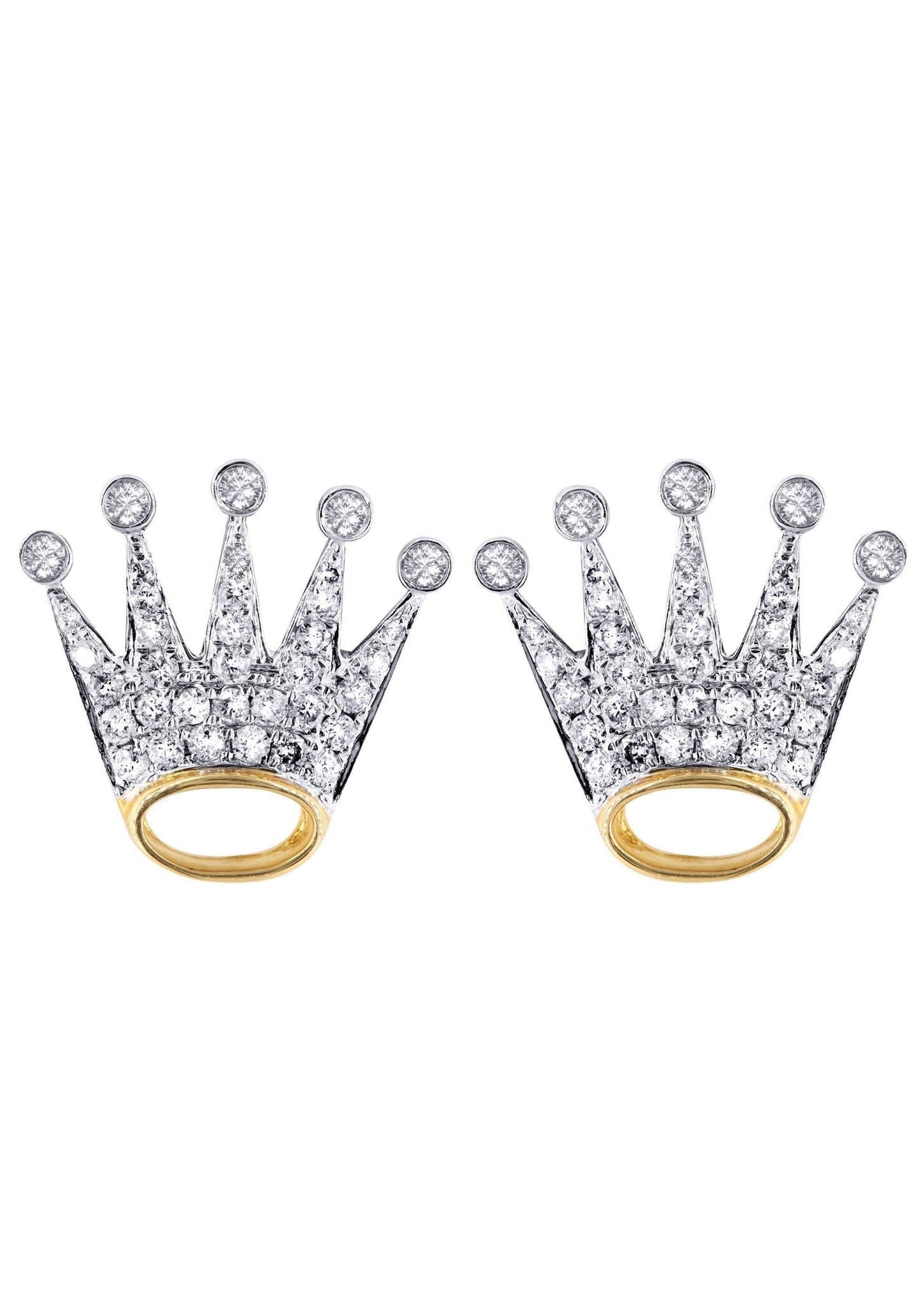 Diamond Earrings For Men | 14K Yellow Gold | 0.58 Carats