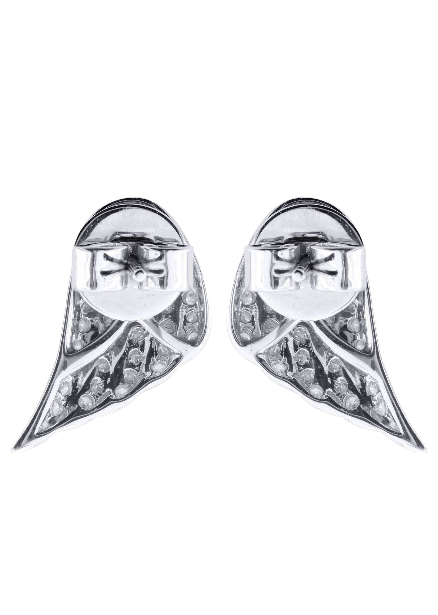 Angel Diamond Earrings For Men | 14K White Gold | 0.89 Carats