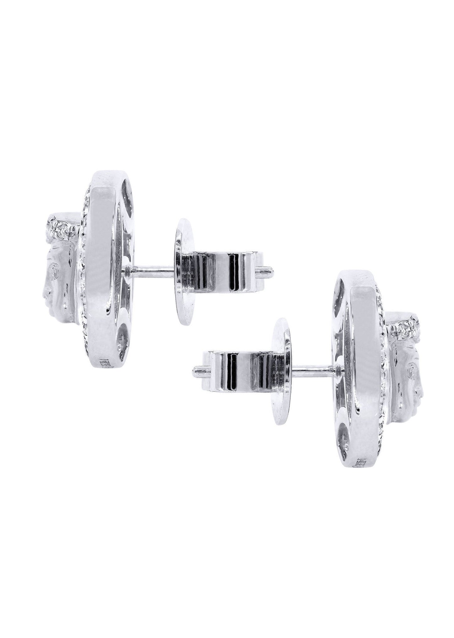 Diamond Earrings For Men | 14K White Gold | 0.84 Carats