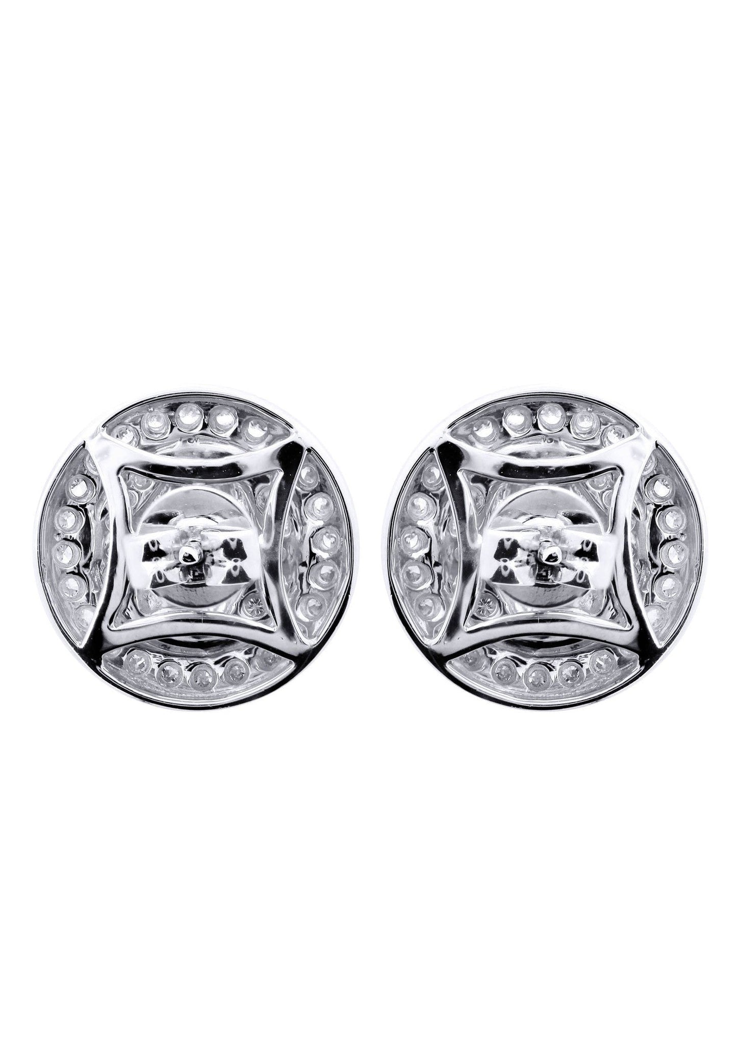 Diamond Earrings For Men | 14K White Gold | 0.75 Carats