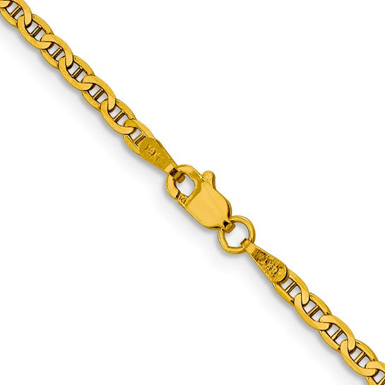 Yellow Gold Flat Anchor Chain