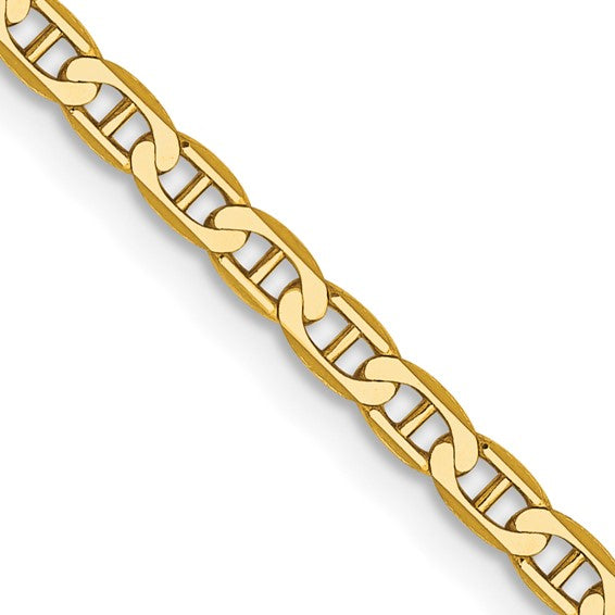 Yellow Gold Flat Anchor Chain