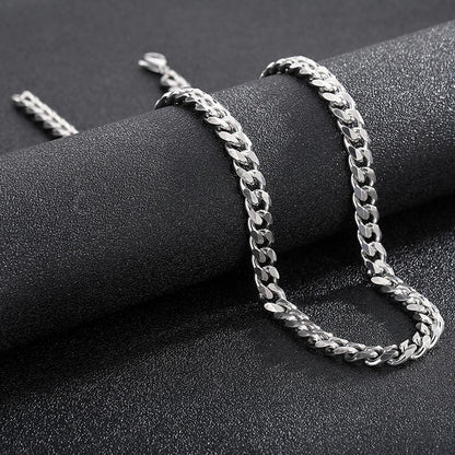 Silver Cuban link chain