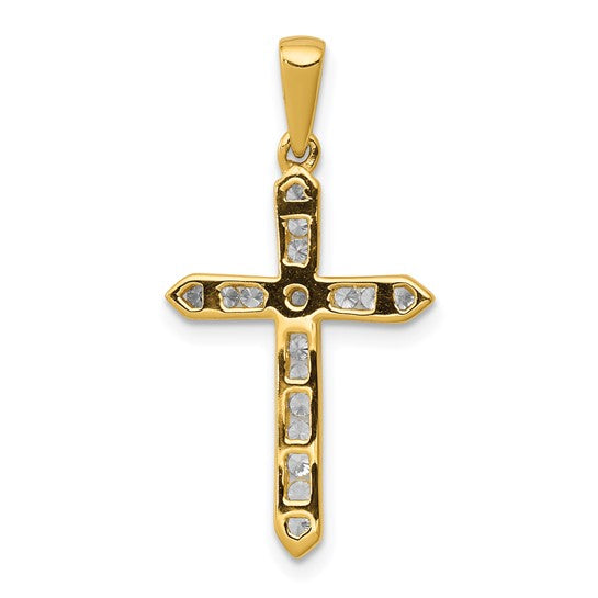 Yellow Gold Diamond Cross Pendants