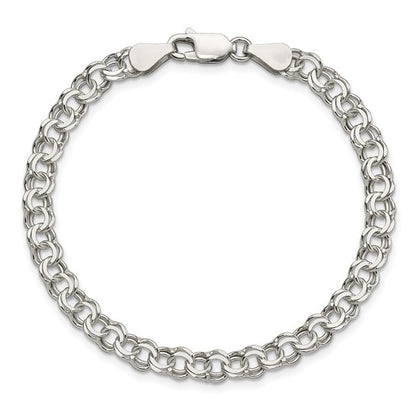Sterling Silver 5.5mm Doubled Link Bracelet