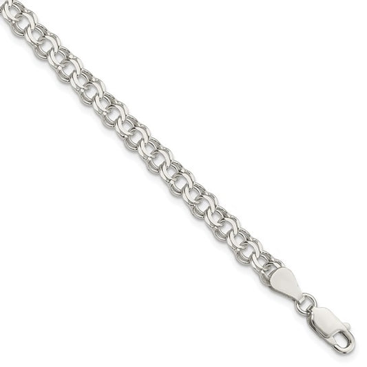 Sterling Silver 5.5mm Doubled Link Bracelet