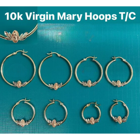 10K Virgin Mary Hoops