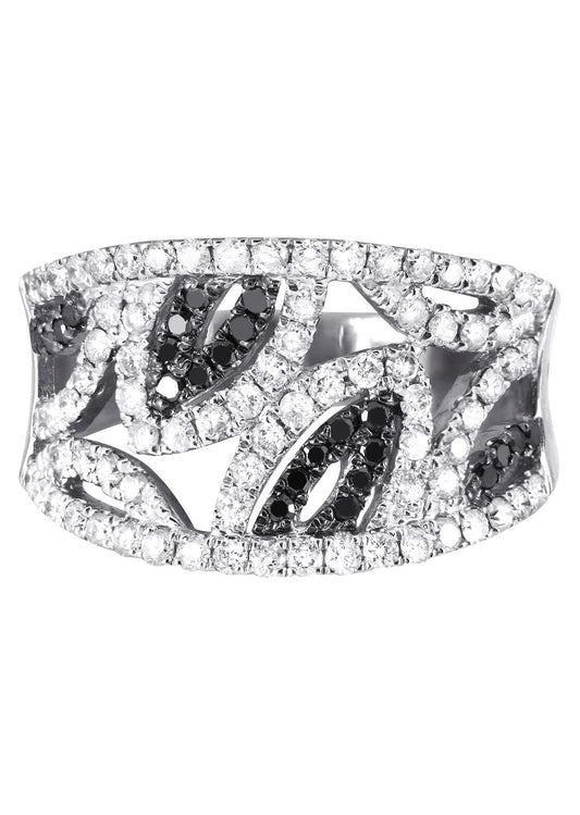 14K Ladies Black Diamond Cocktail Ring
