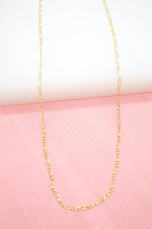 18K Gold Filled 1mm Link Figaro Chain