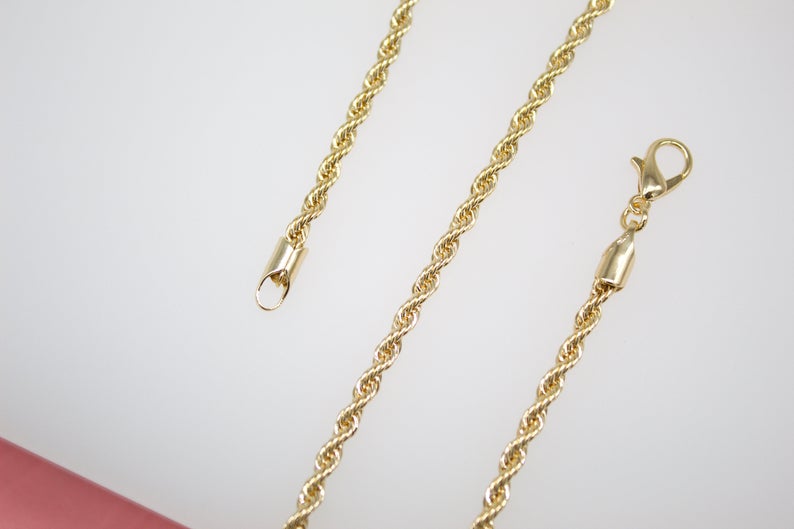 18K Gold Filled 3mm Rope Chain