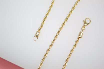 18K Gold Filled 3mm Rope Chain