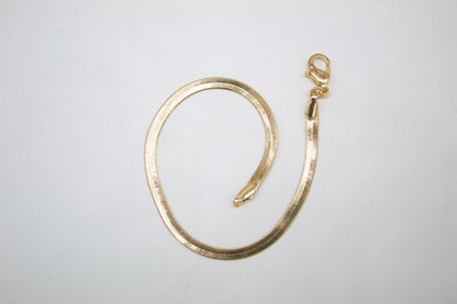 18K Gold Filled 3mm Herringbone Snake Chain Bracelet
