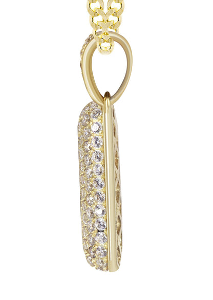 10K Yellow Gold Bubble Letter "K" CZ Pendant | Appx. 2.6 Grams