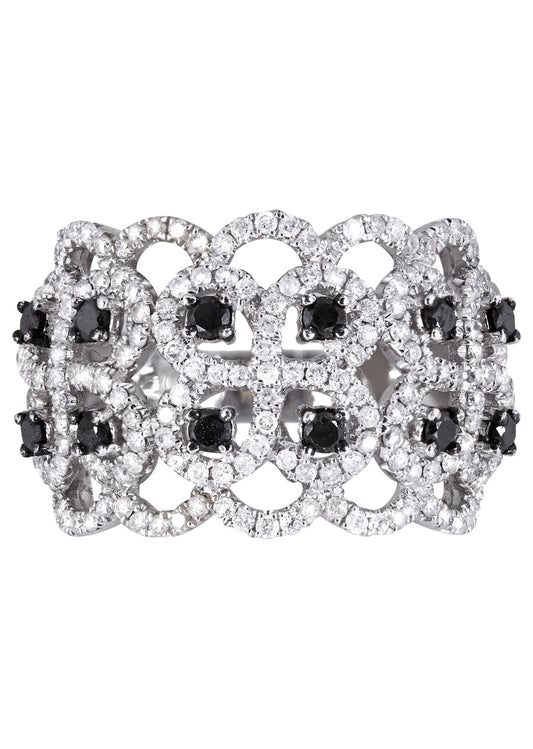 14K Ladies Black Diamond Cocktail Ring | 1.40 Carats | 7.36 Grams