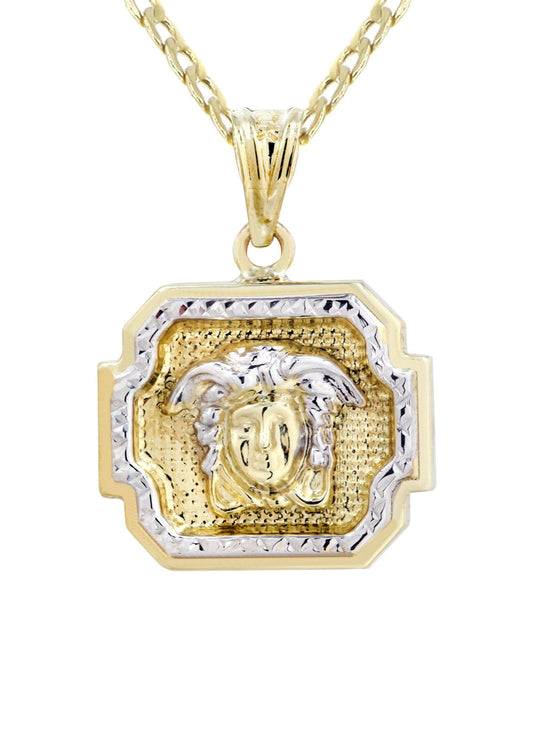 10K Gold Versace Style Pendant