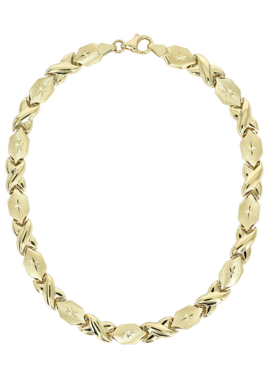 YELLOW GOLD "XO" NECKLACE FOR WOMEN | APPX 11.7 GRAMS