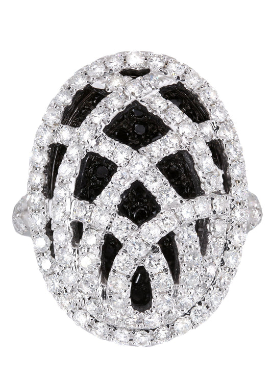 14K Ladies Black Diamond Cocktail Ring | 1.39 Carats | 10.72 Grams