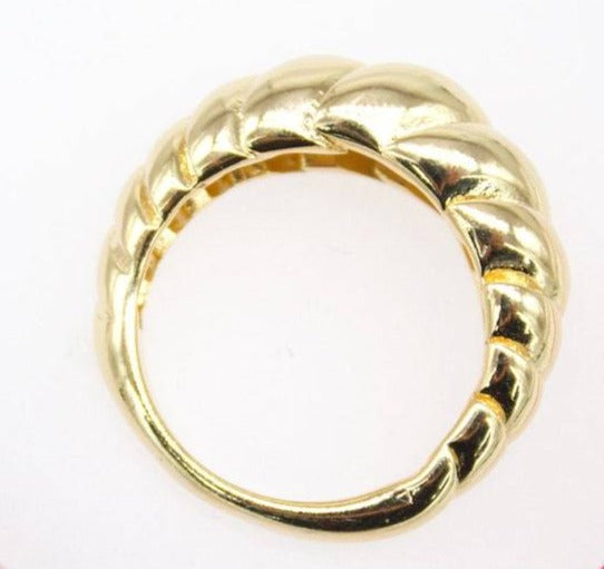 18K Gold Filled Designed Twisted Ring