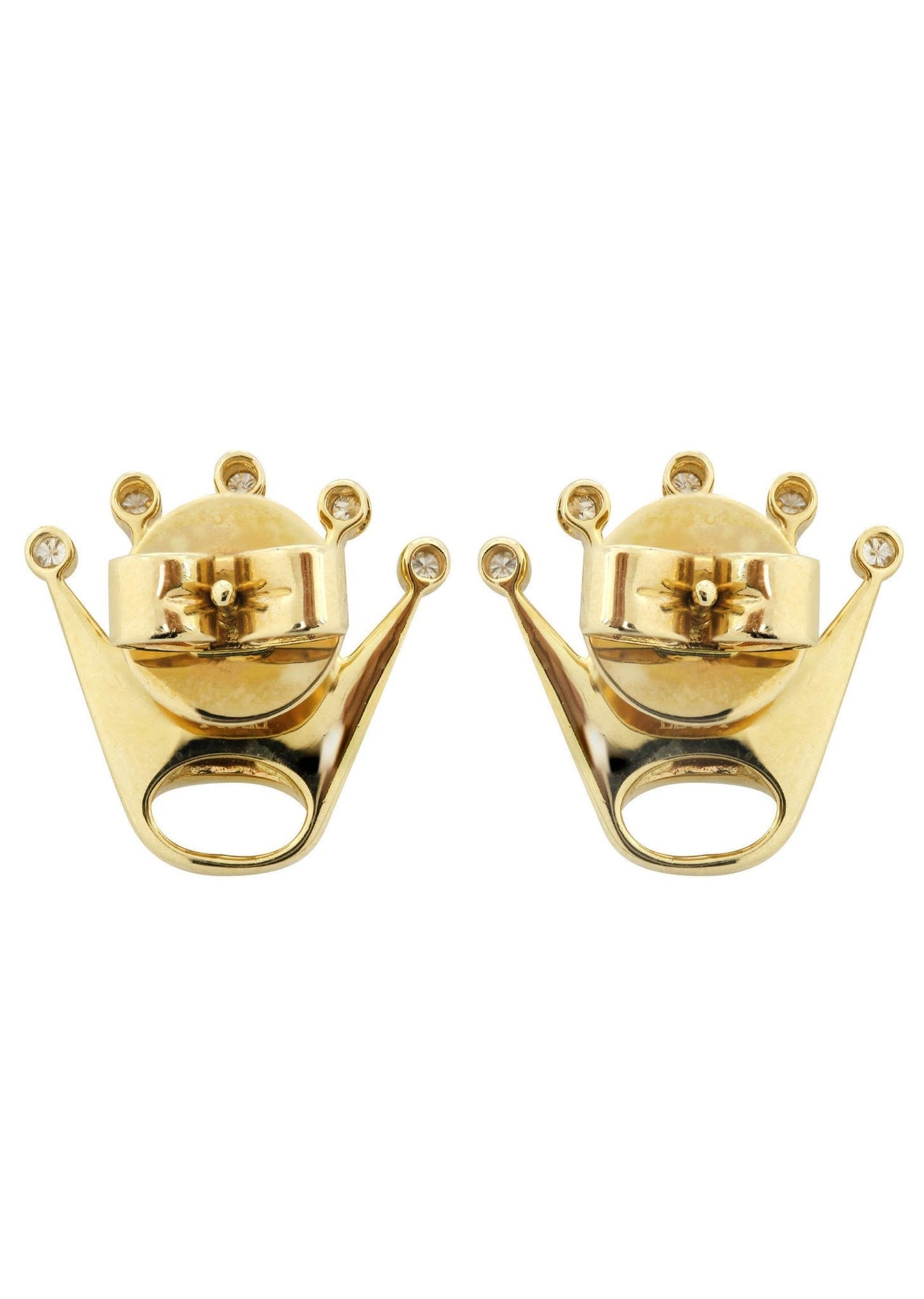 Diamond Earrings For Men |  14K Yellow Gold  | 0.58 Carats